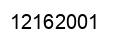 Number 12162001 black image