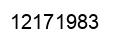 Number 12171983 black image