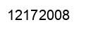 Number 12172008 black image