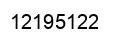 Number 12195122 black image