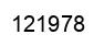 Number 121978 black image