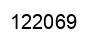 Number 122069 black image