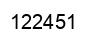 Number 122451 black image