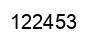 Number 122453 black image