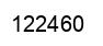Number 122460 black image