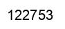 Number 122753 black image