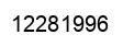 Number 12281996 black image