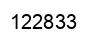 Number 122833 black image