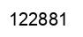 Number 122881 black image