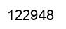 Number 122948 black image