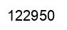 Number 122950 black image