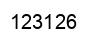 Number 123126 black image