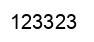 Number 123323 black image