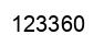 Number 123360 black image