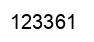 Number 123361 black image