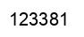 Number 123381 black image