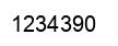 Number 1234390 black image