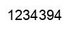 Number 1234394 black image
