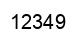 Number 12349 black image