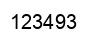 Number 123493 black image