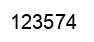 Número 123574 imagen negro