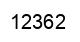 Number 12362 black image