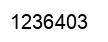 Number 1236403 black image