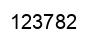 Number 123782 black image