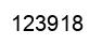 Number 123918 black image
