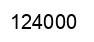 Number 124000 black image