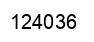 Number 124036 black image