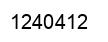 Number 1240412 black image