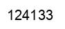Number 124133 black image