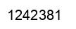 Number 1242381 black image