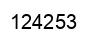 Number 124253 black image