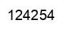 Number 124254 black image