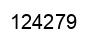 Number 124279 black image