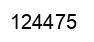 Number 124475 black image