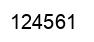 Number 124561 black image