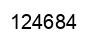 Number 124684 black image