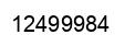 Number 12499984 black image