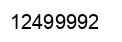 Number 12499992 black image