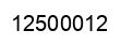 Number 12500012 black image