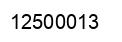 Number 12500013 black image