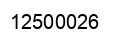 Number 12500026 black image