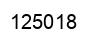 Number 125018 black image