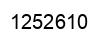 Number 1252610 black image
