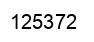 Number 125372 black image