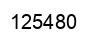 Número 125480 imagen negro