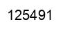 Number 125491 black image